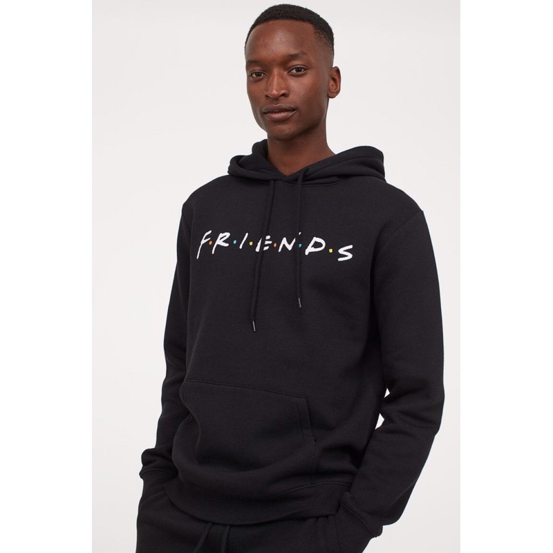 Hoodie H M Friends Black Printed Hoodie