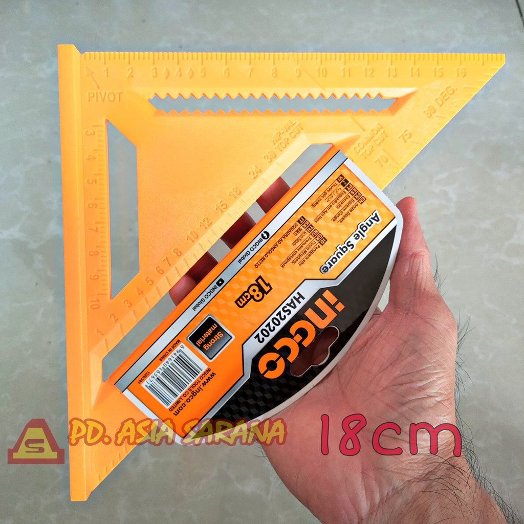 Jual Rafter Speed Square 18cm INGCO HAS20202 Penggaris Segitiga Siku ...
