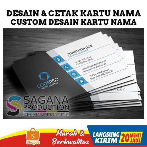 Jual JASA DESAIN KARTU NAMA & CETAK KARTU NAMA | Shopee Indonesia