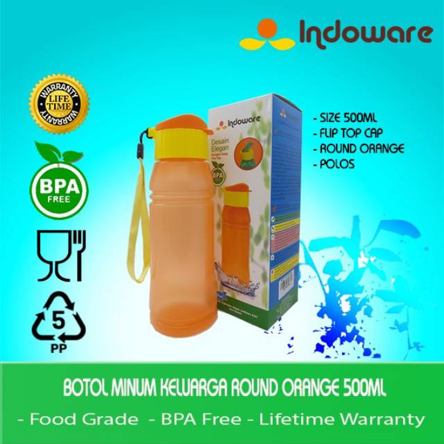 Jual Botol Minum 500 ml Round Indoware | Shopee Indonesia