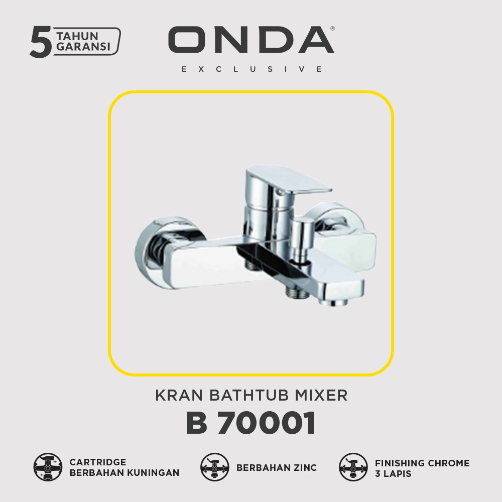 Jual ONDA EXCLUSIVE Kran Bathtub Mixer Air Panas Dingin B 70001 ...