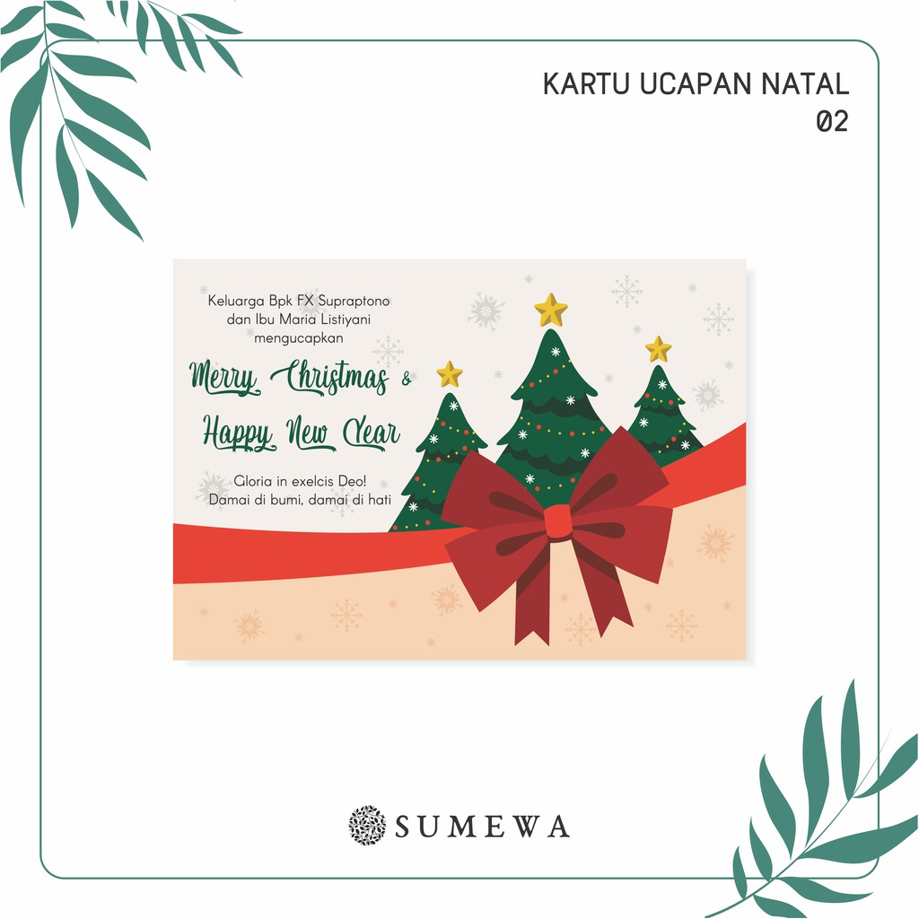 Jual Kartu Ucapan Natal Christmas Card Kartu Hampers Parcel Natal