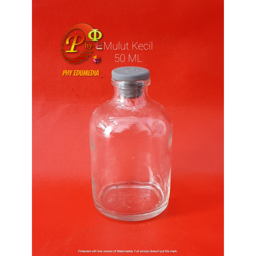 Jual Botol Vial 50ml / Botol Vial Kaca 50ml / Botol Penisilin / Botol ...