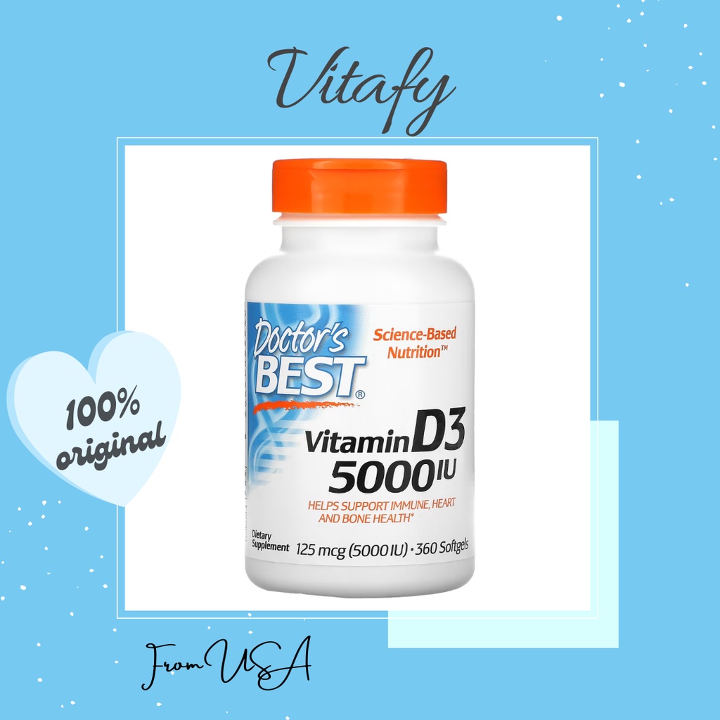 Jual Doctor's Best Vitamin D3 5000 IU (360 Softgels) Shopee Indonesia