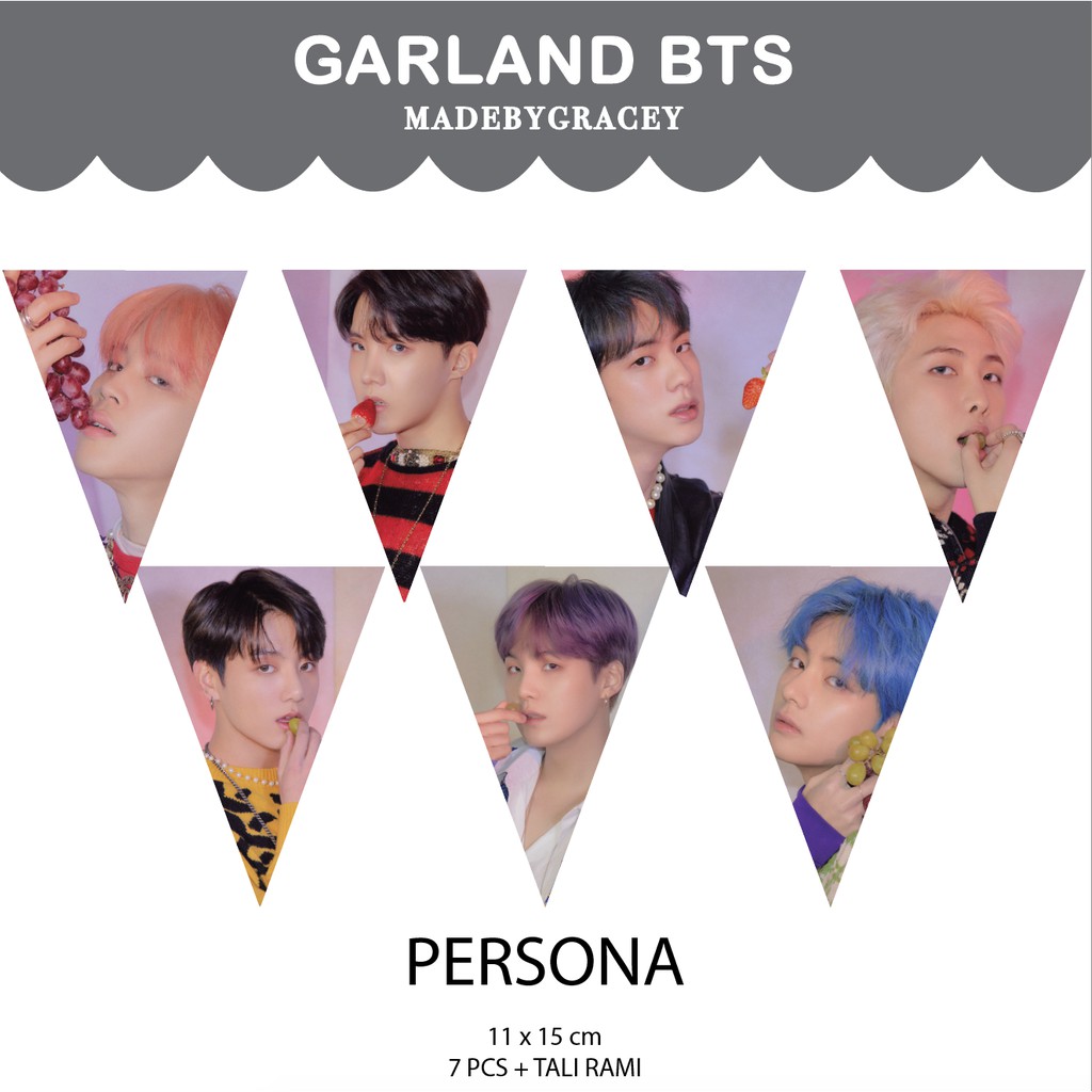 Jual [PO] Bunting Flag Garland BTS Persona MOTS free tali rami | Shopee ...