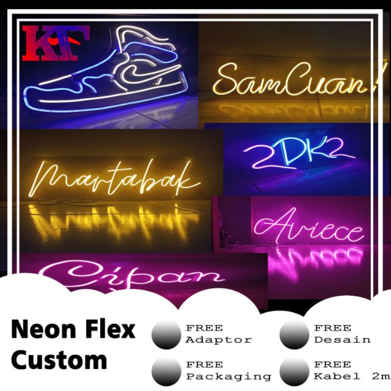 Jual Neon Flex Per Huruf / Custom Neon Flex / Lampu Custom / Led Custom ...
