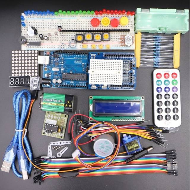 Jual ARDUINO UNO R3 BEGINNER KIT PAKET LEVEL 1 UNTUK PEMULA | Shopee ...