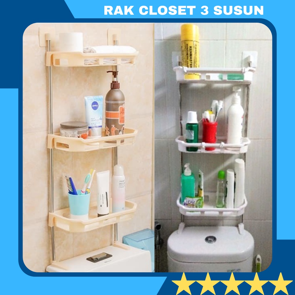 Jual Rak Toilet Susun Rak Closet Sabun Organizer Kamar Mandi Plastik Shopee Indonesia