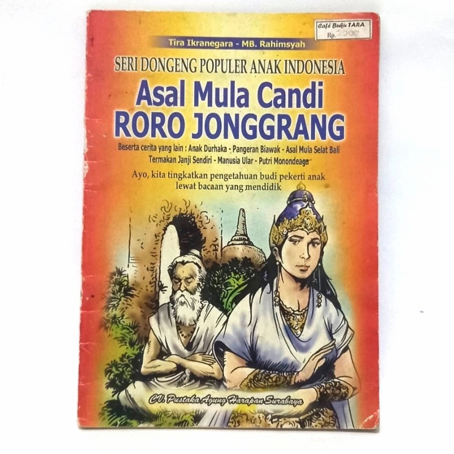 Jual Seri Dongeng Populer Anak Indonesia : Asal Mula Candi Roro ...
