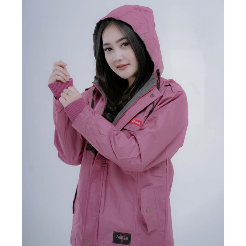 Jual Jaket Parasut Wanita Kekinian Terbaru Jaket Outdoor Cewek Parka Terbaru Anti Air Murah