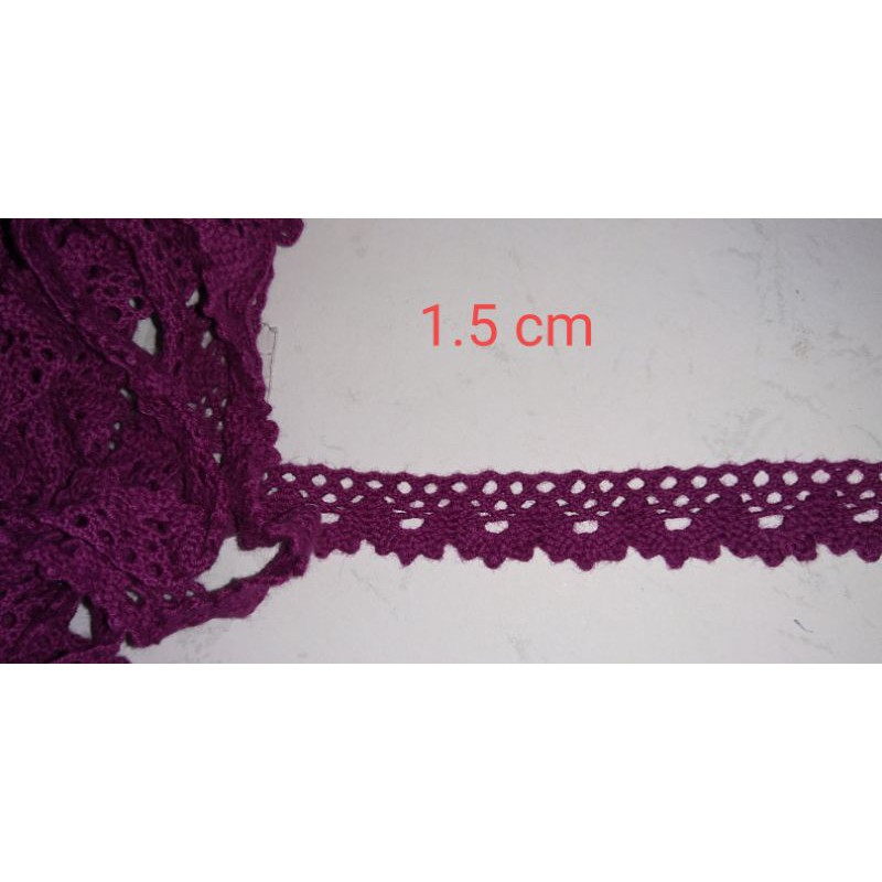 Jual Renda bordir rajut randa kait renda katun bordir renda pink renda ...