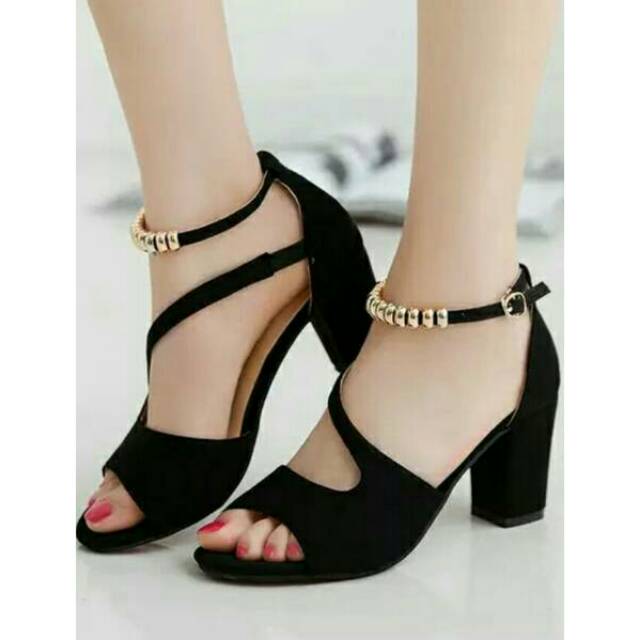 Jual Arlaine Mary jane Sandal Heels Wanita Gelang mas Shopee Indonesia