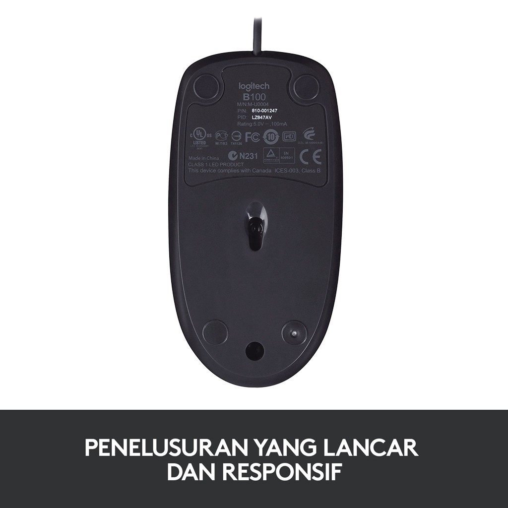 Jual Mouse LOGITECH B100 USB RESMI ORIGINAL LOGITECH 100% | Shopee ...