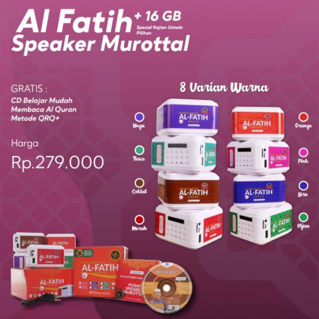 Jual Speaker Murattal Al Fatih Gb Cd Bonus Shopee Indonesia