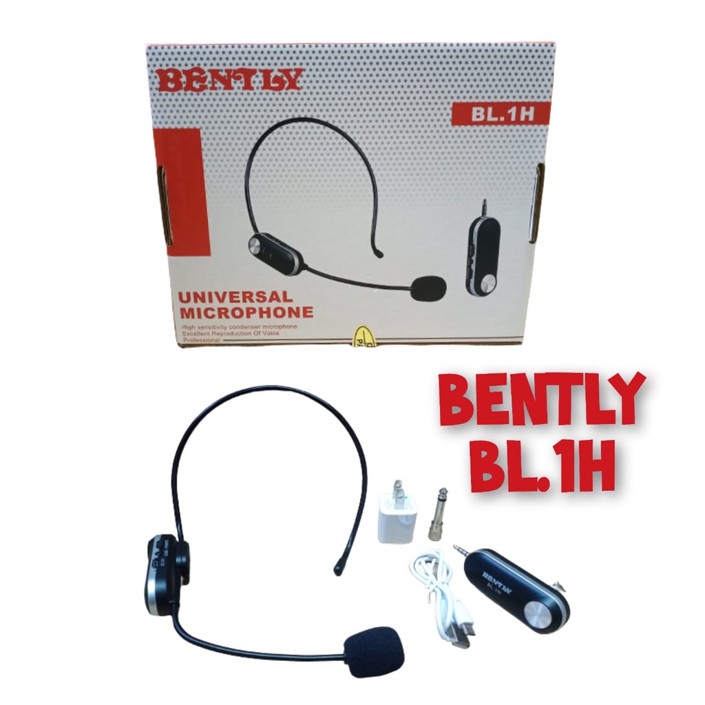 Jual MIC WIRELESS HEADSET BENTLY BL 1H WIRELESS MICROPHONE BANDO
