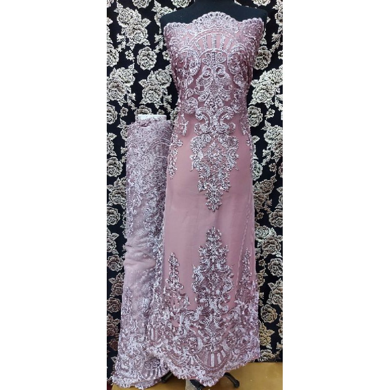 Jual Tulle Motif Elie Saab Pinggir Atas Bawah Harga Meter Shopee