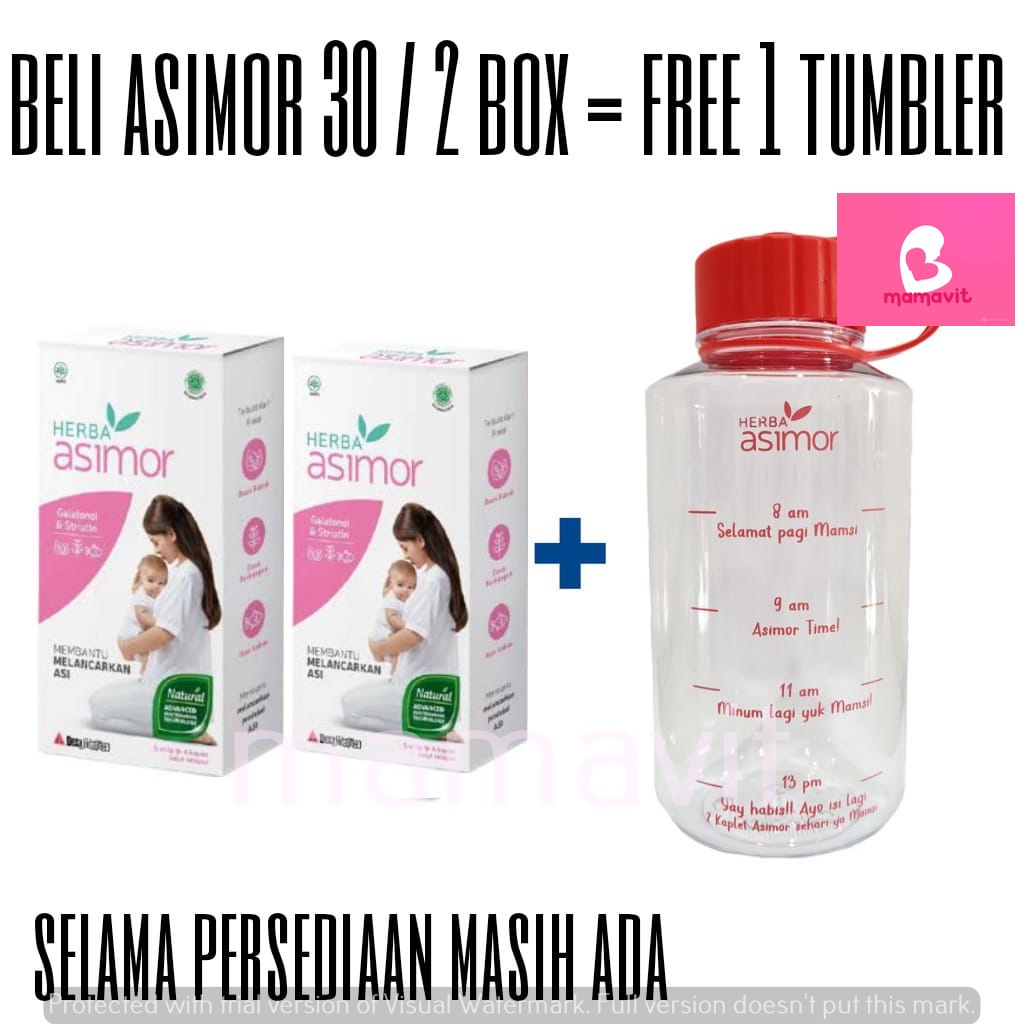 Jual Herba Asimor 30 Tablet Asimor Pelancar Asi Beli 2 Box Free 1 Tumbler Shopee Indonesia