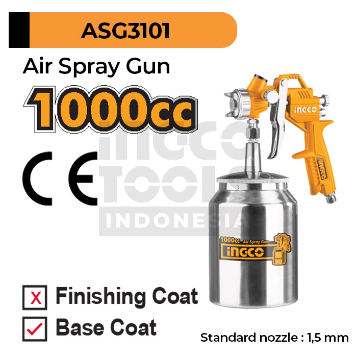 Jual Air Spray Gun (1000 Ml) INGCO ASG3101 Cat Semprot Body Paint ...