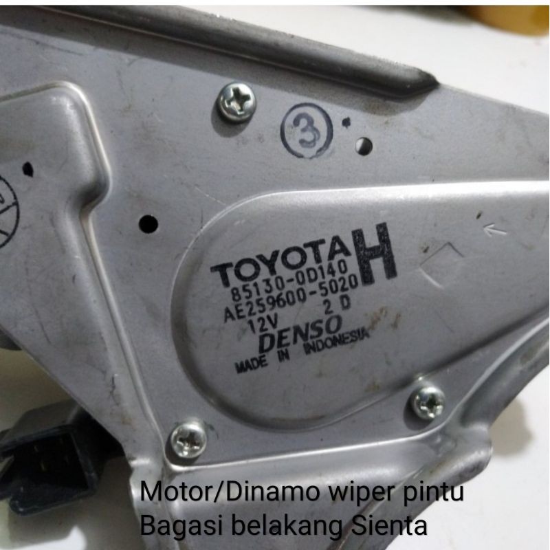 Jual Motor Dinamo Wiper Pintu Bagasi Belakang Sienta Shopee Indonesia