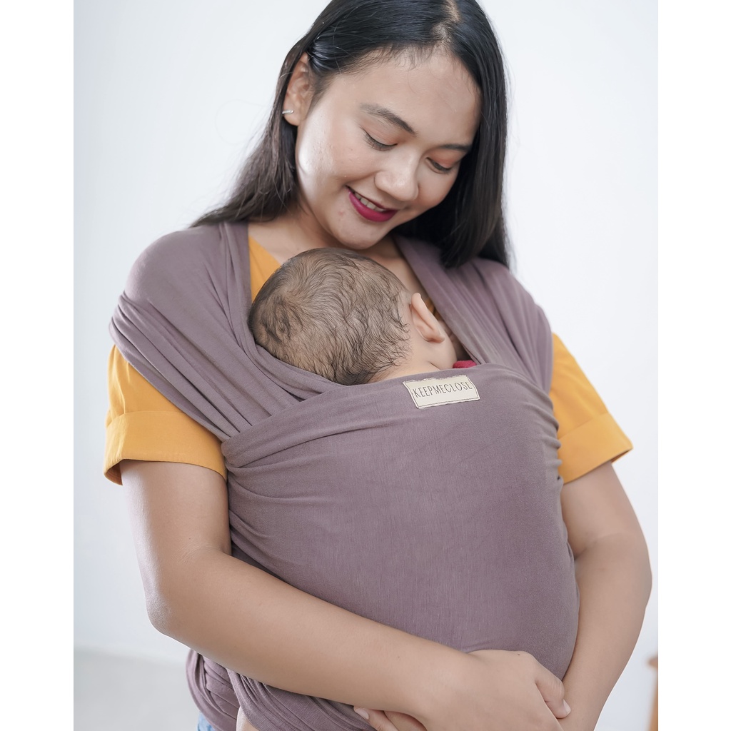 Jual Gendongan Bayi KEEPMECLOSE Stretchy Wrap LATTE Shopee Indonesia