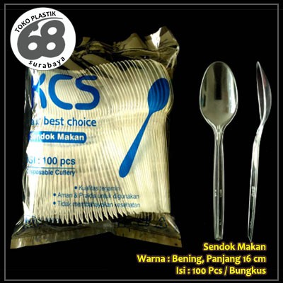 Sendok Makan Plastik Bening