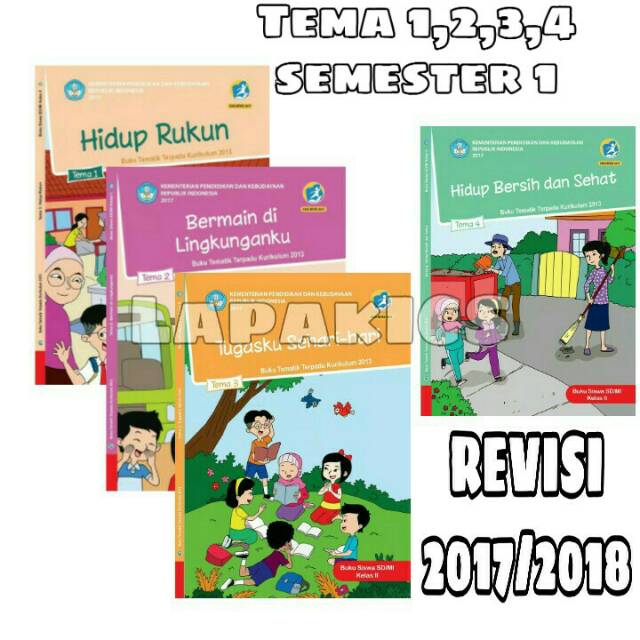 Jual Paket Buku SD Kelas 2 Semester 1 Tematik Kurikulum 2013 Revisi ...