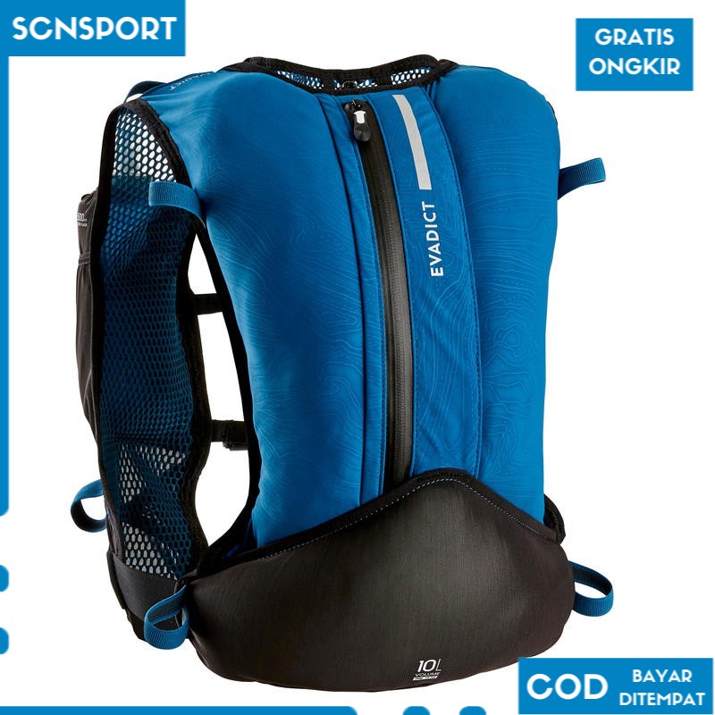 Jual Decathlon Kalenji Vest Lari Jogging Rompi Trail Blue Black 10L