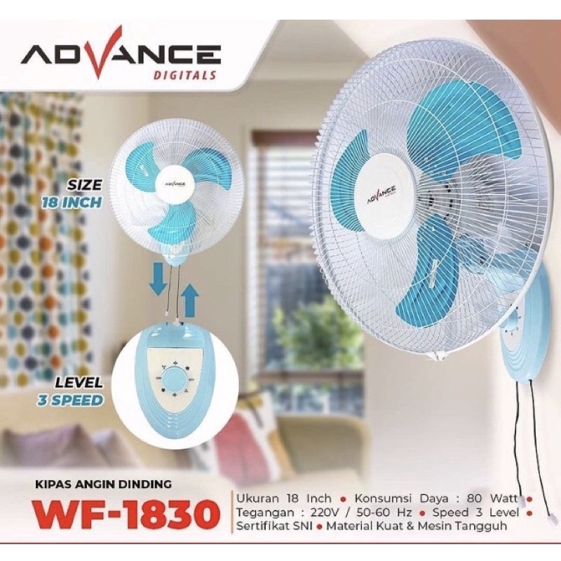 Jual Kipas Angin Dinding Advance WF-1830 Wall Fan 18 Inch Kipas Angin