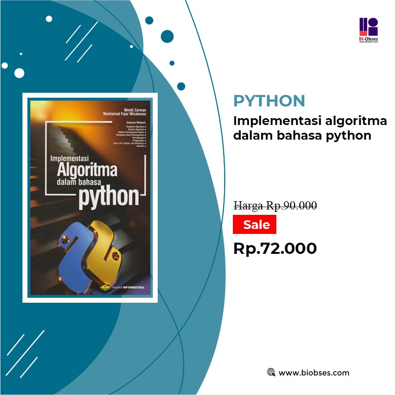 Jual BUKU IMPLEMENTASI ALGORITMA DALAM BAHASA PYTHON | Shopee Indonesia