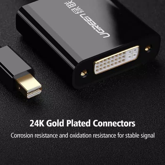Jual UGREEN MINI DISPLAY PORT TO DVI AKTIF 24K GOLD PLATED 4K 1080 FULL ...