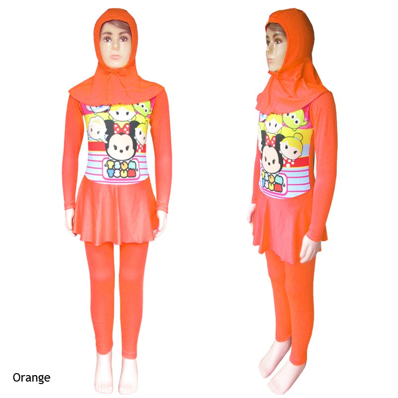 Jual PROMO HABISKAN STOK !!! Baju Renang Anak Muslim Karakter TsumTsum