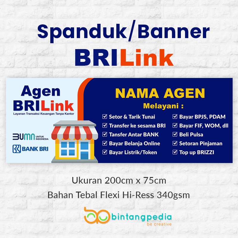 Jual SPANDUK/BANNER AGEN BRILink TERBAIK & BERKUALITAS (PROMO) | Shopee ...