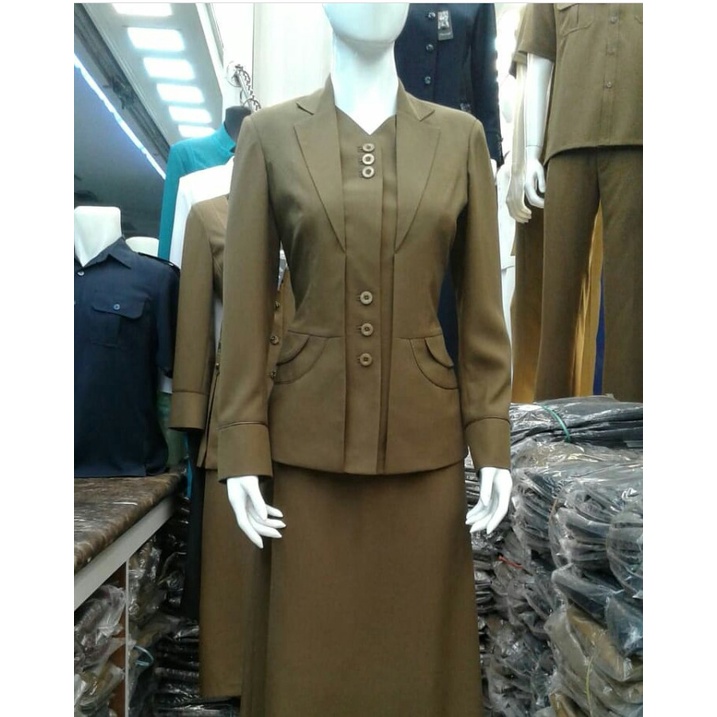 Jual Stelan Rok Pemda Aceh Rompi Baru Rok A/ Rok span/ set celana free ...