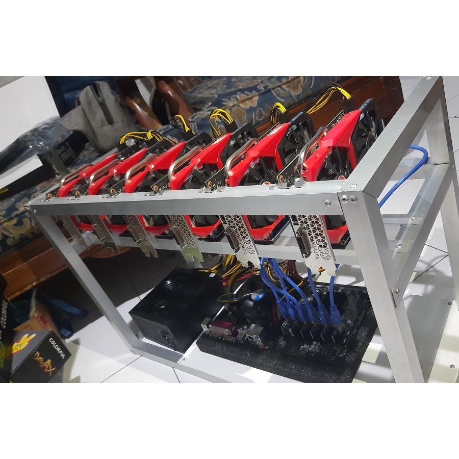 Jual Mining rig case / open air mining case 6VGA | Shopee Indonesia
