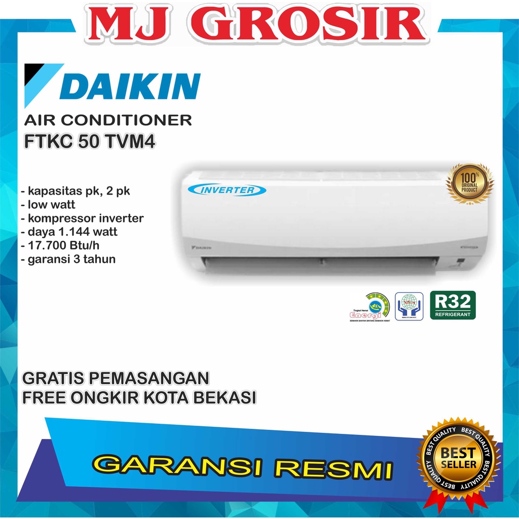 Jual Ac Daikin Ftkc Tvm Tvm Pk Pasang R Inverter Shopee Indonesia