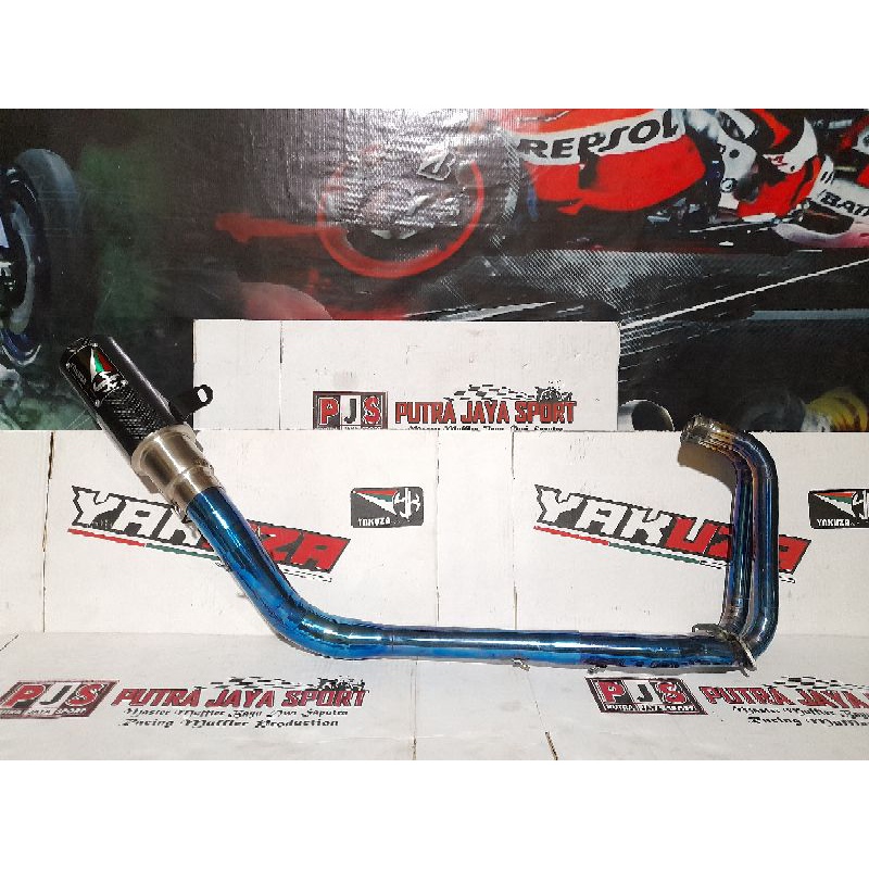 Jual Knalpot Yakuza ER7 Header Bluemoon for Kawasaki Ninja 250fi New ...