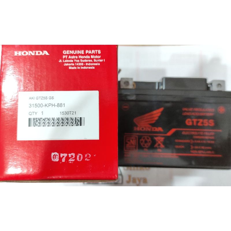 Jual ACCU/AKI KARISMA/SUPRA X 125/BEAT/SCOOPY/VARIO 110 31500-KPH-881