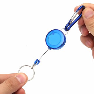 Gantungan Kunci Adjustable Pengait Carabiner Retractable Keychain