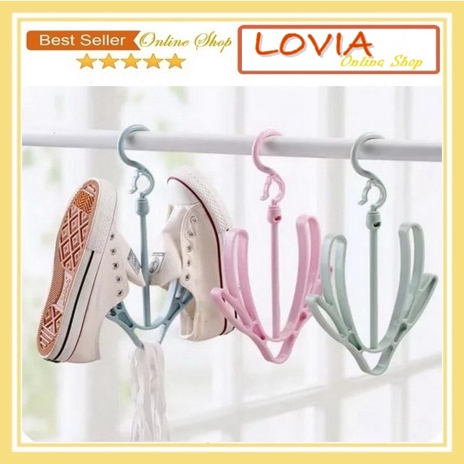 Jual Hanger Gantungan Sepatu Sendal Portable Jemuran Sepatu Sendal