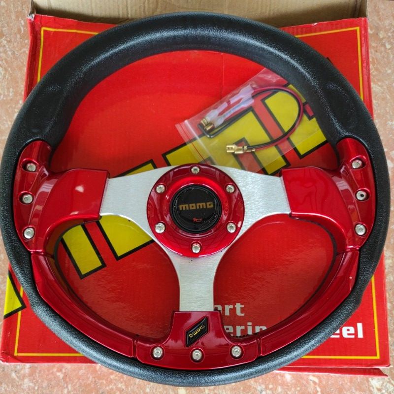Jual stir setir kemudi racing balap mobil 13 IN inci WARNA merah biru ...
