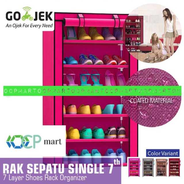 Jual Rak sepatu Single 7th Lemari Sandal Shoes Rack 56 x 25 x 105 cm ...