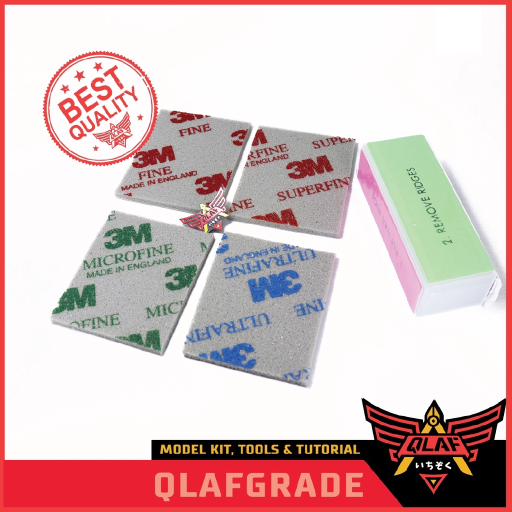 Jual Sanding Sponge 3M SET dan POLISHER Amplas polish Gundam Model