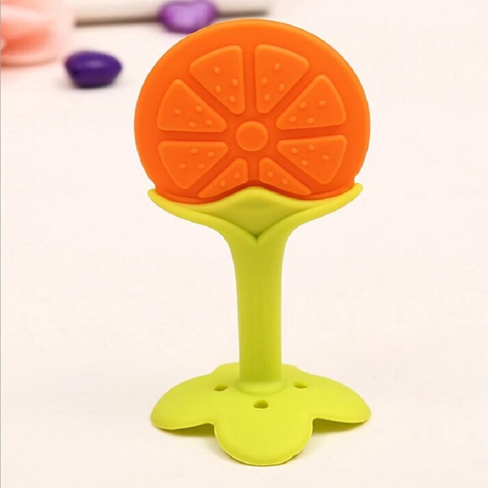Jual Teether Gigitan Bayi Mainan Bentuk Buah Strawberry Anggur Jeruk