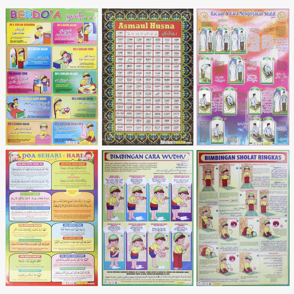 Jual Poster Edukasi Anak /Poster Anak / Gambar Edukasi Anak / Lembaran ...