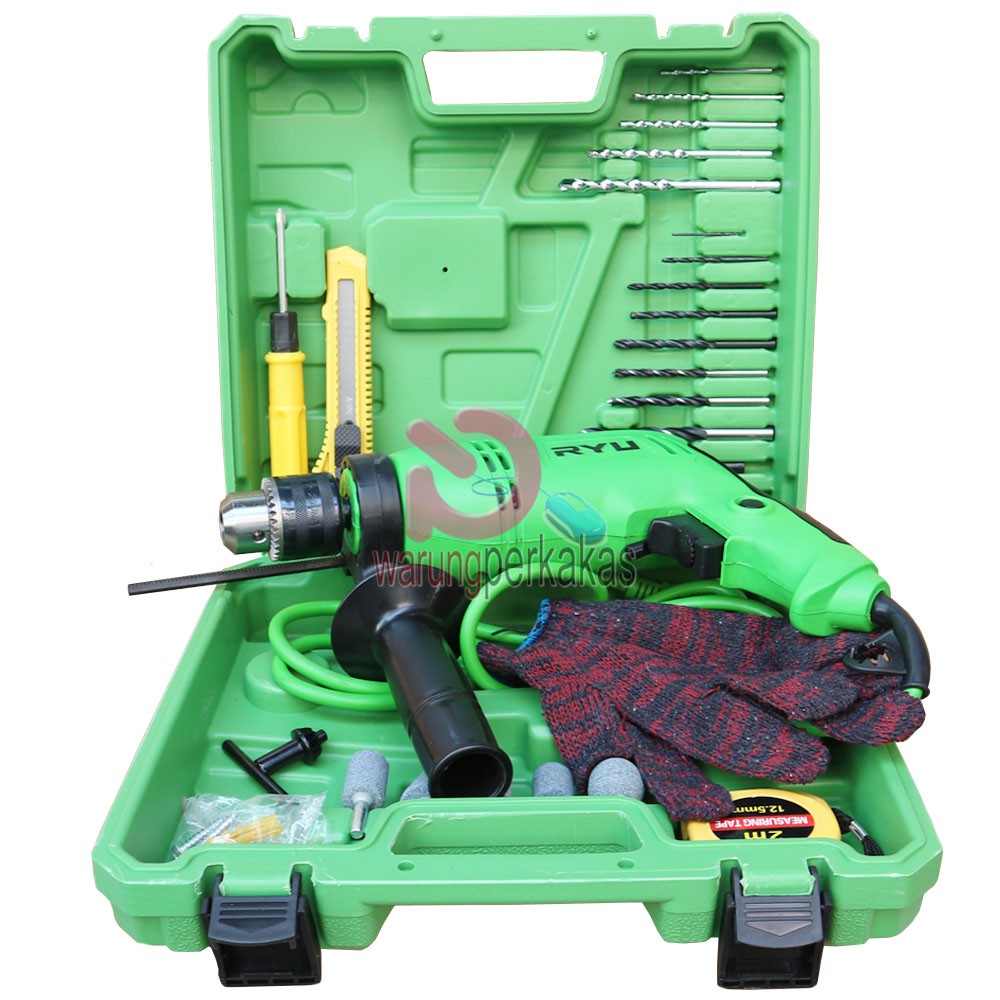 Jual RYU Impact Drill Set 13mm RID13-1REB - Mesin Bor 13mm Komplit Set ...