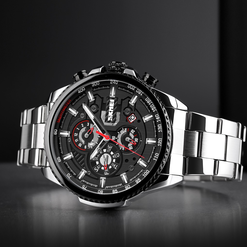 Jual SKMEI M023 Original Jam Tangan Analog Stainless Steel Jam