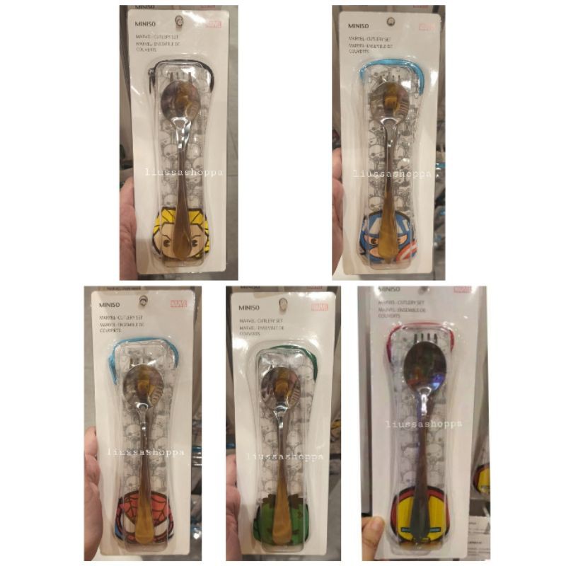 Jual Alat Makan Miniso Marvel Cutlery Set Pcs Shopee Indonesia