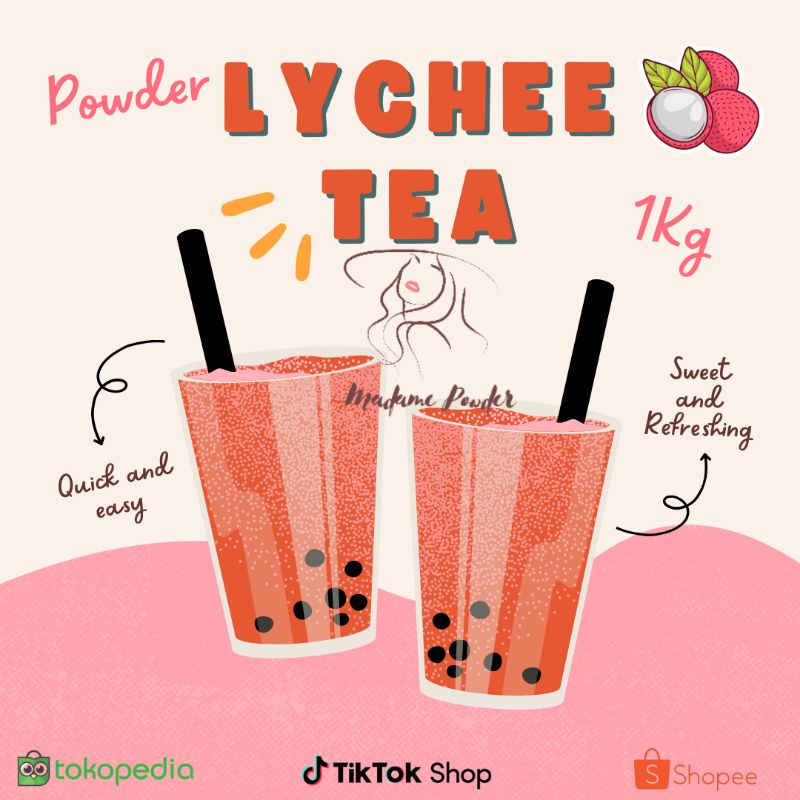 Jual Bubuk Minuman Lychee Tea 1 Kg Leci Madame Powder Gresik | Shopee ...