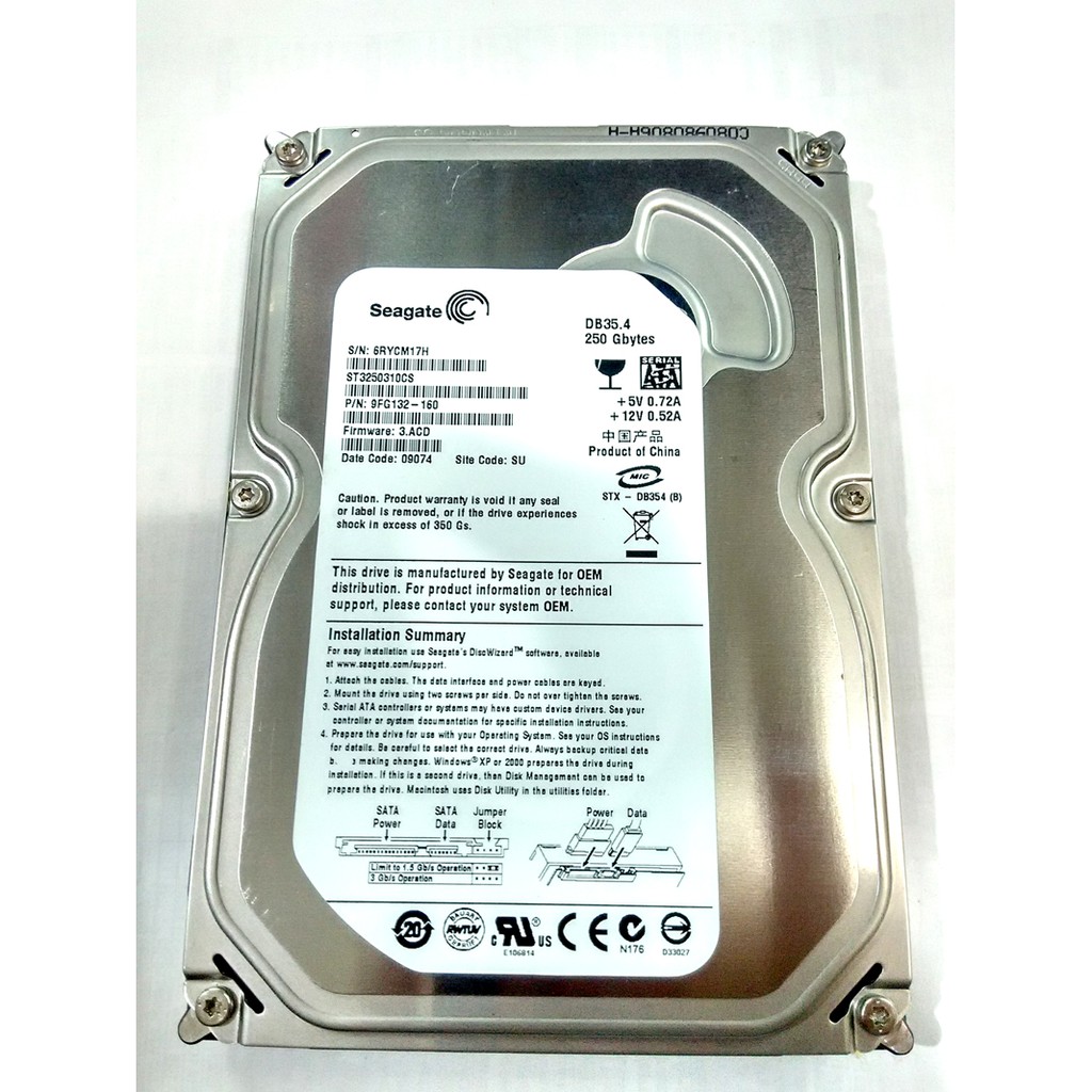 Harddisk 250gb hot sale