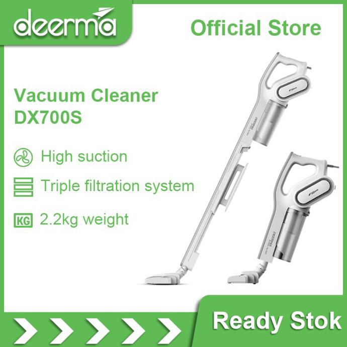 Jual Deerma Dx700 2in1 Vertical Handheld Vacuum Cleaner Shopee